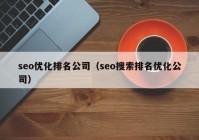 seo优化排名公司（seo搜索排名优化公司）