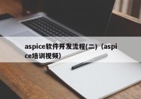 aspice软件开发流程(二)（aspice培训视频）