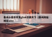 泰州小程序开发gtok华网天下（泰州网站排名seo）