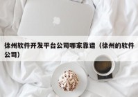 徐州软件开发平台公司哪家靠谱（徐州的软件公司）