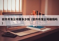 软件开发公司要多少钱（软件开发公司赚钱吗）